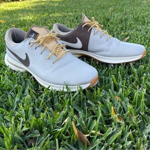 NIKE Men’s Golf Shoes Light Iron Ore Phantom Khaki Baroque Brown Sz 14 Leather